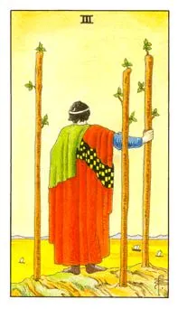 权杖三 Three of Wands 塔罗牌牌面