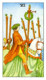 权杖六 Six of Wands 塔罗牌牌面