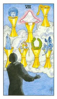 圣杯七 Seven of Cups 塔罗牌牌面