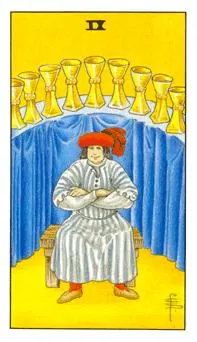 圣杯九 Nine of Cups 塔罗牌牌面
