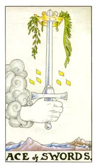 宝剑王牌 Ace of Swords 塔罗牌牌面