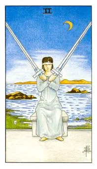 宝剑二 Two of Swords 塔罗牌牌面