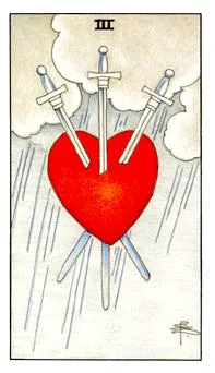 宝剑三 Three of Swords 塔罗牌牌面