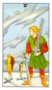 宝剑五 Five of Swords 塔罗牌牌面