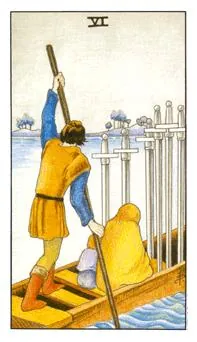 宝剑六 Six of Swords 塔罗牌牌面