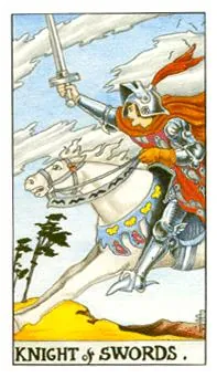 宝剑骑士 Knight of Swords 塔罗牌牌面