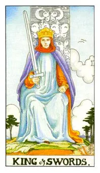 宝剑国王 King of Swords 塔罗牌牌面