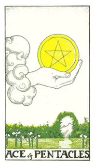 星币王牌 Ace of Pentacles 塔罗牌牌面
