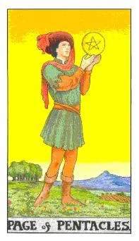 星币侍从 Page of Pentacles 塔罗牌牌面