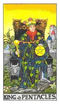 星币国王 King of Pentacles 塔罗牌牌面